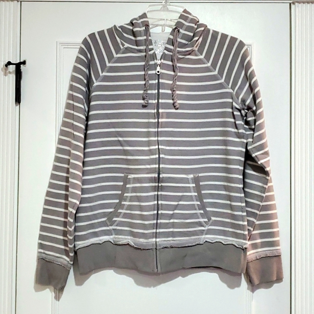 Hooded shipped sweatshirt
